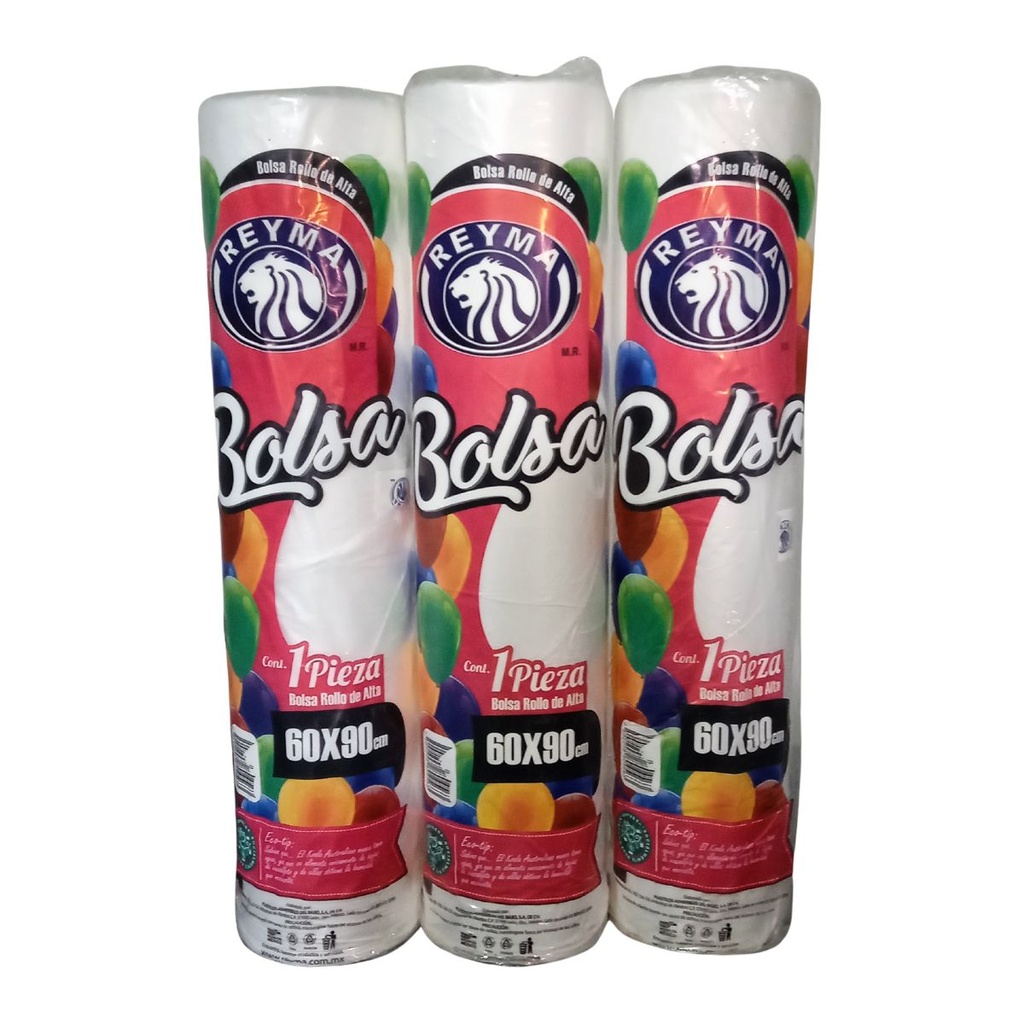 [BAR6090 BLT-R3M1S2] BOLSA ALTA ROLLO 60 X 90 1BLT-3 ROLLOS