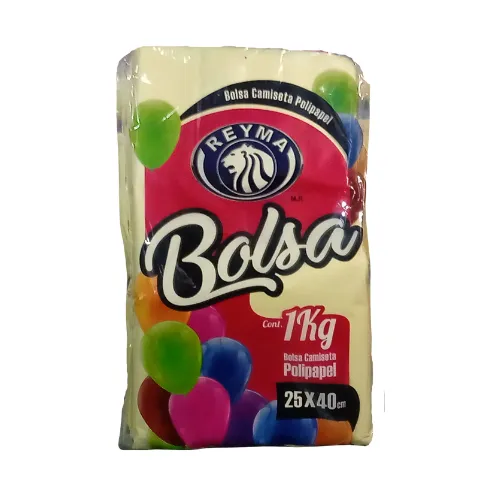[BAFK2540-R7BM3S1] BOLSA ALTA FUELLE CAMISETA POLIPAPEL KILEADA AMARILLO 25 X 40 1KG