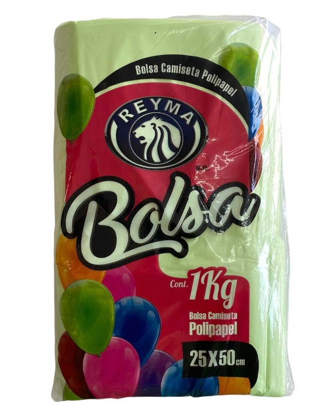 [BAFK2550-R3M4S0] BOLSA ALTA FUELLE CAMISETA POLIPAPEL KILEADA 25 X 50 1KG