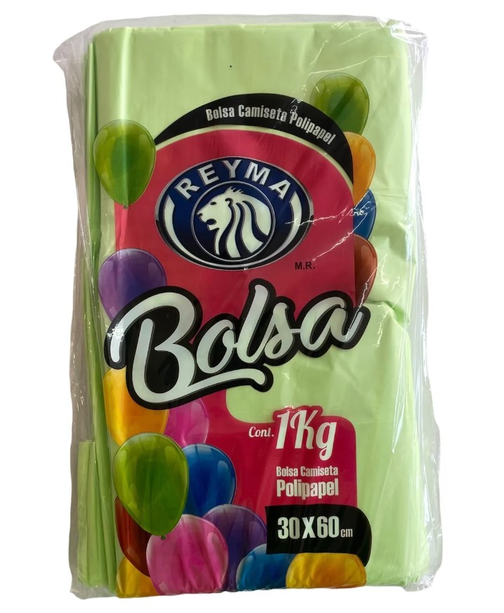 [BAFK3060-R3M2S0] BOLSA ALTA FUELLE CAMISETA POLIPAPEL KILEADA 30 X 60 1KG
