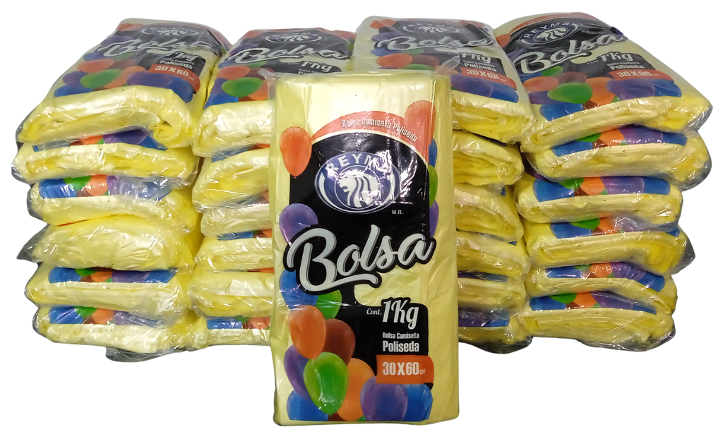 [BPF3060 BLT-R3M4S2] BOLSA POLISEDA FUELLE CAMISETA AMARILLO 30 X 60 1BLT- 25KG