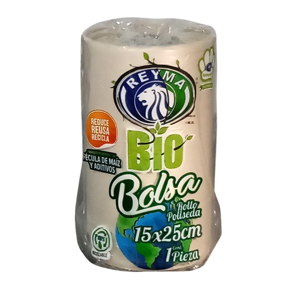 [BPRCH1525BIO] [BPRCH1525BIO-R7AM2S1] BOLSA POLISEDA ROLLO CHICO BIODEGRADABLE 15 X 25 1 ROLLO