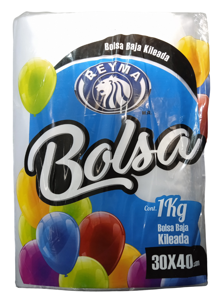 [BBCK3040-R7BM4S3] BOLSA BAJA CORTADA KILEADA  TRANSPARENTE 30 X 40 1KG