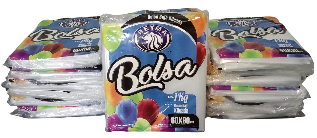 [BBCK6090 BLT-R4M2S1] BOLSA BAJA CORTADA KILEADA TRANSPARENTE 60 X 90 1BLT-25KG