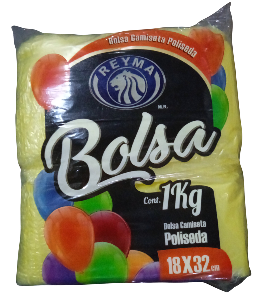 [BPF1832-R3M4S3] BOLSA POLISEDA FUELLE CAMISETA AMARILLO 18 X 32 1KG