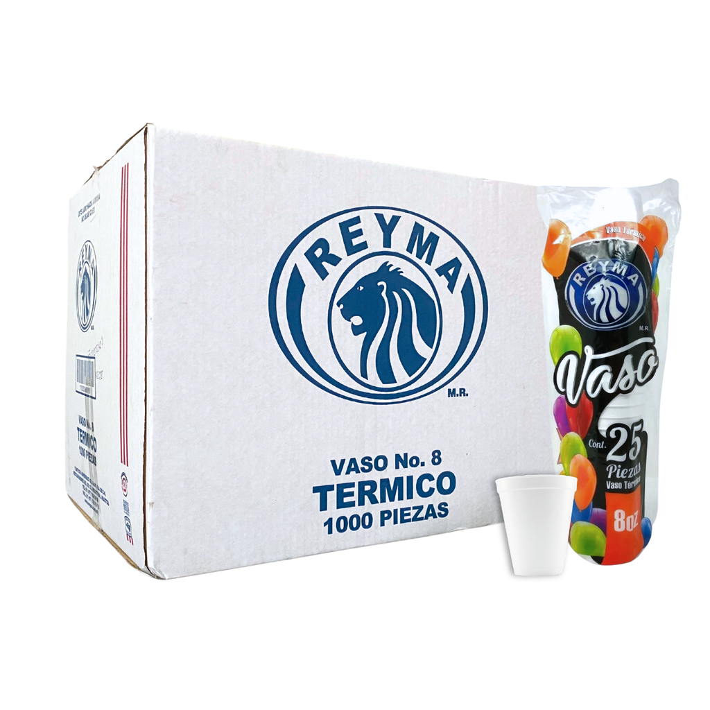 [VT8 CAJA-R6M4S3] VASO TERMICO NO 8 REYMA 40 PAQ / 25 PZAS 