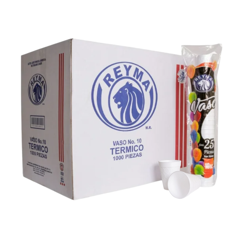 [VT10 CAJA-R6M4S2] VASO TERMICO NO 10 REYMA 40 PAQ / 25 PZAS