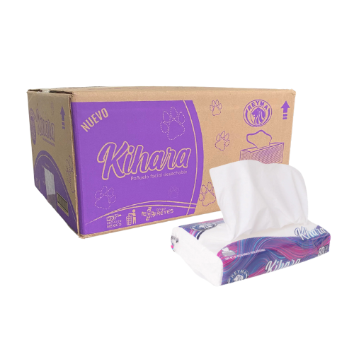 [VP80I36P01C036 CAJA-R7BM4S1] PAÑUELO FACIAL INTERDOBLADO KIHARA 80 PZAS C/EMP IND 1 CAJA/36 PAQ