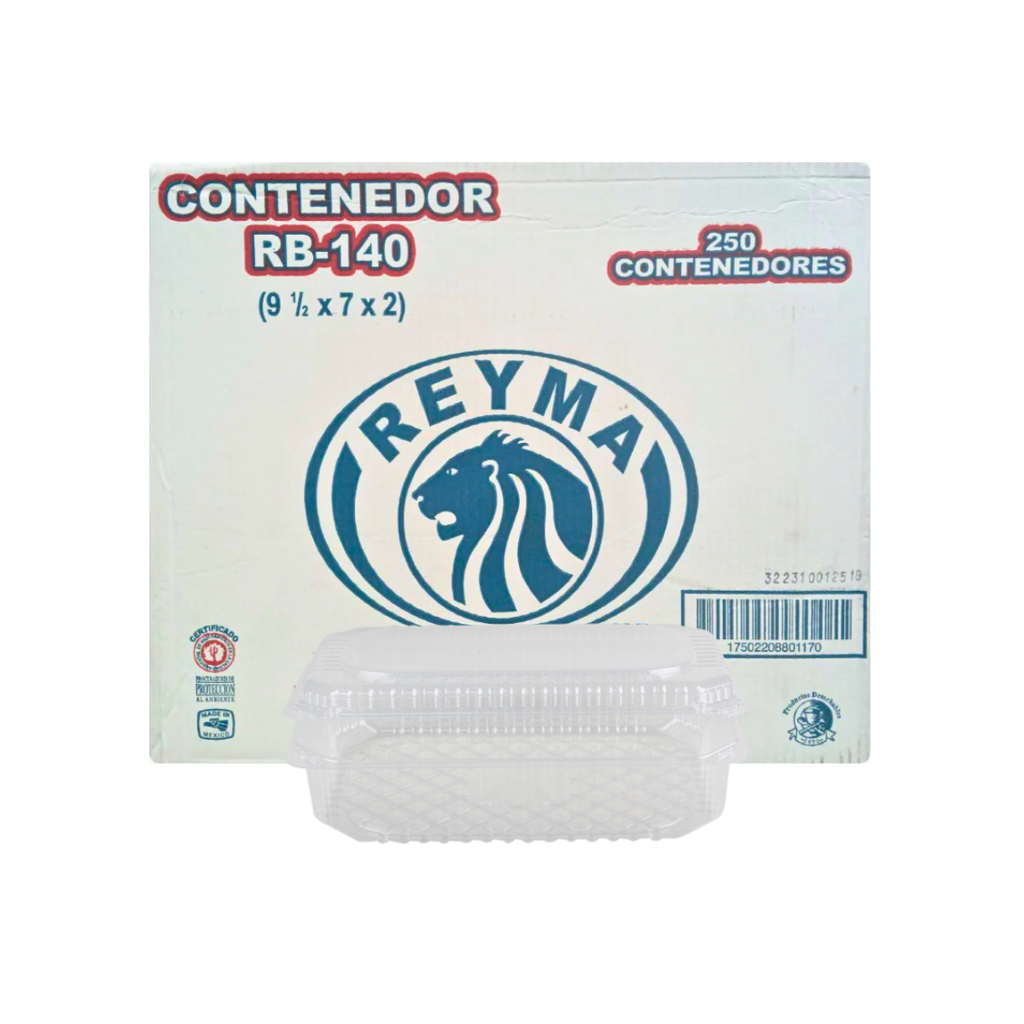 [RB140 CAJA-R1M8S1] CONTENEDOR POLIESTIRENO RB-140 REYMA 1 PAQ / 250 PZAS