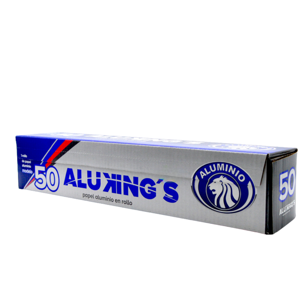 [ALKMOD050-R7BM5S3] ROLLO DE PAPEL ALUMINIO MODELO 50 ALUKING´S 15.4 METROS DE LARGO / 30 CM DE ANCHO / ESPESOR 14 MICRAS 1 PIEZA