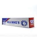 [ALKMOD100-R7BM5S3] ROLLO DE PAPEL ALUMINIO MODELO 100 ALUKING´S  30 METROS DE LARGO / 30 CM DE ANCHO / ESPESOR 14 MICRAS 1 PIEZA