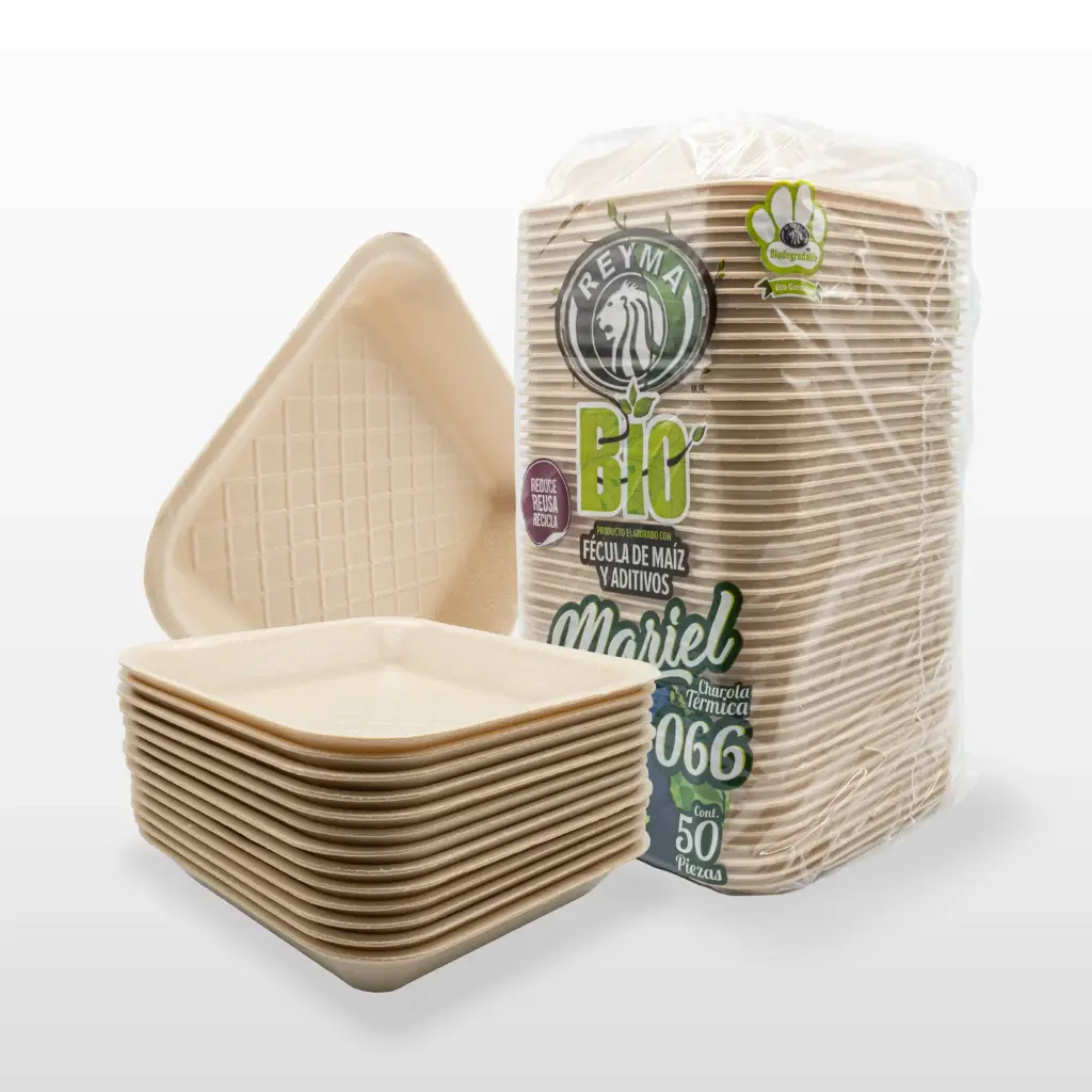 [CH066MABIO-R7AM1] CHAROLA TERMICA BIODEGRADABLE 066 MARIEL 1 PAQ/50 PZAS