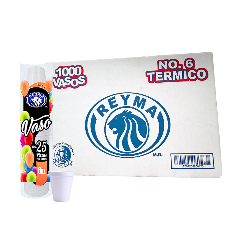 [VT6 CAJA] [VT6 CAJA-R5AM1S1] VASO TERMICO NO 6 REYMA 40 PAQ / 25 PZAS