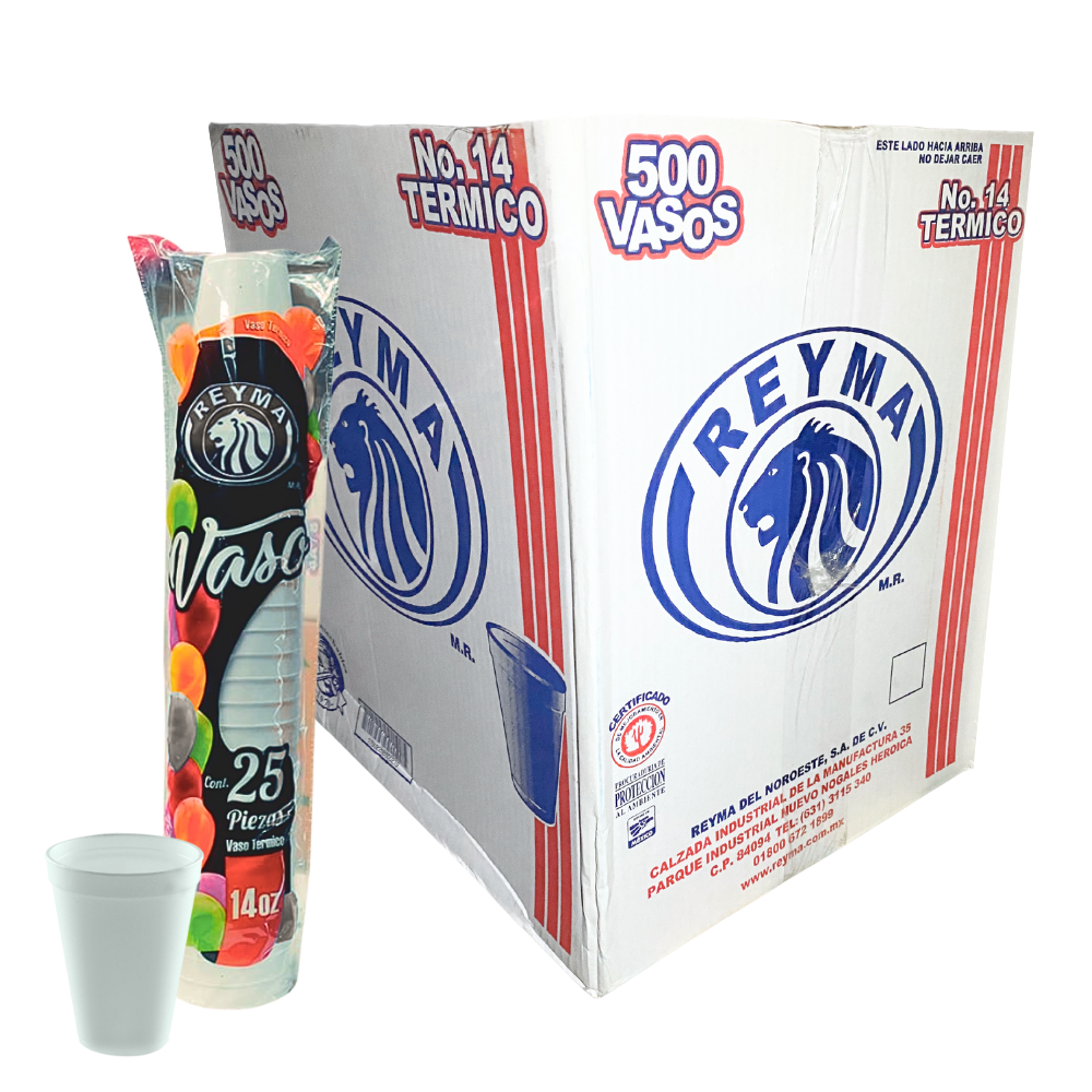 [VT14 CAJA-R5AM5S1] VASO TERMICO NO 14 REYMA 20 PAQ / 25 PZAS