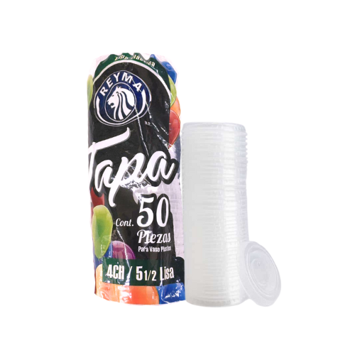 [TP51/24CH-R5M1S2] TAPA LISA P/VASO POLIPRO NO 51/2/4CH REYMA 1 PAQ / 50 PZAS