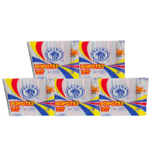 [POGR26 COLCHON] POPOTE A GRANEL RAYADO 26 CM REYMA 5 PAQ / 1 KG