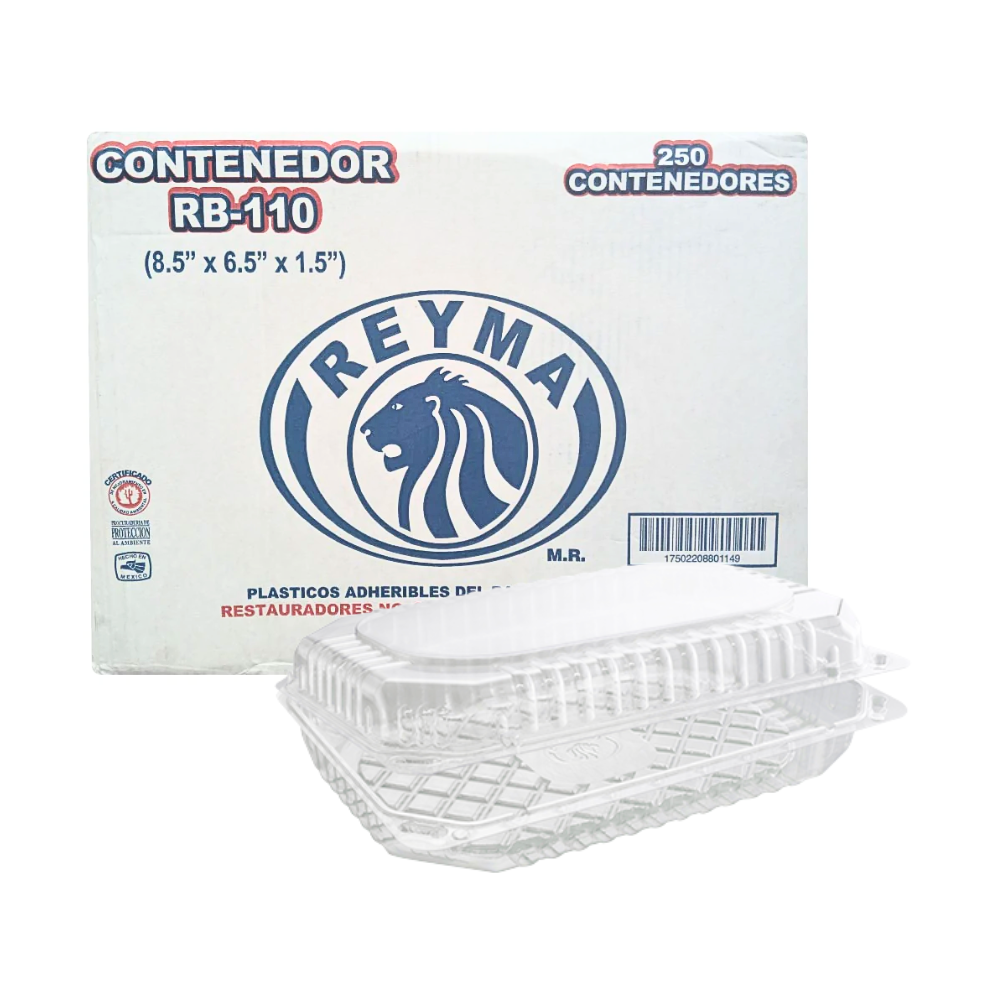 [RB110 CAJA-R1M8S2] CONTENEDOR POLIESTIRENO RB-110 REYMA 1 PAQ / 250 PZAS