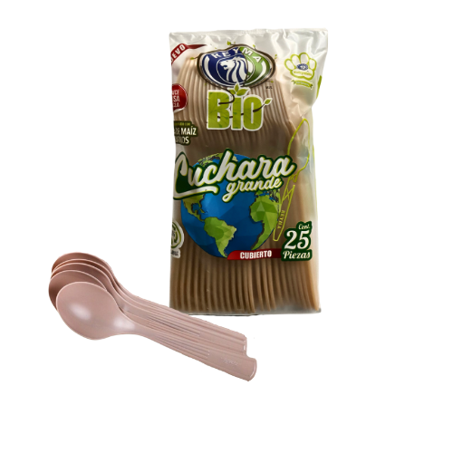[CCG25BIO-R1M3S4] CUCHARA GRANDE BIODEGRADABLE 1 PAQ / 25 PZAS
