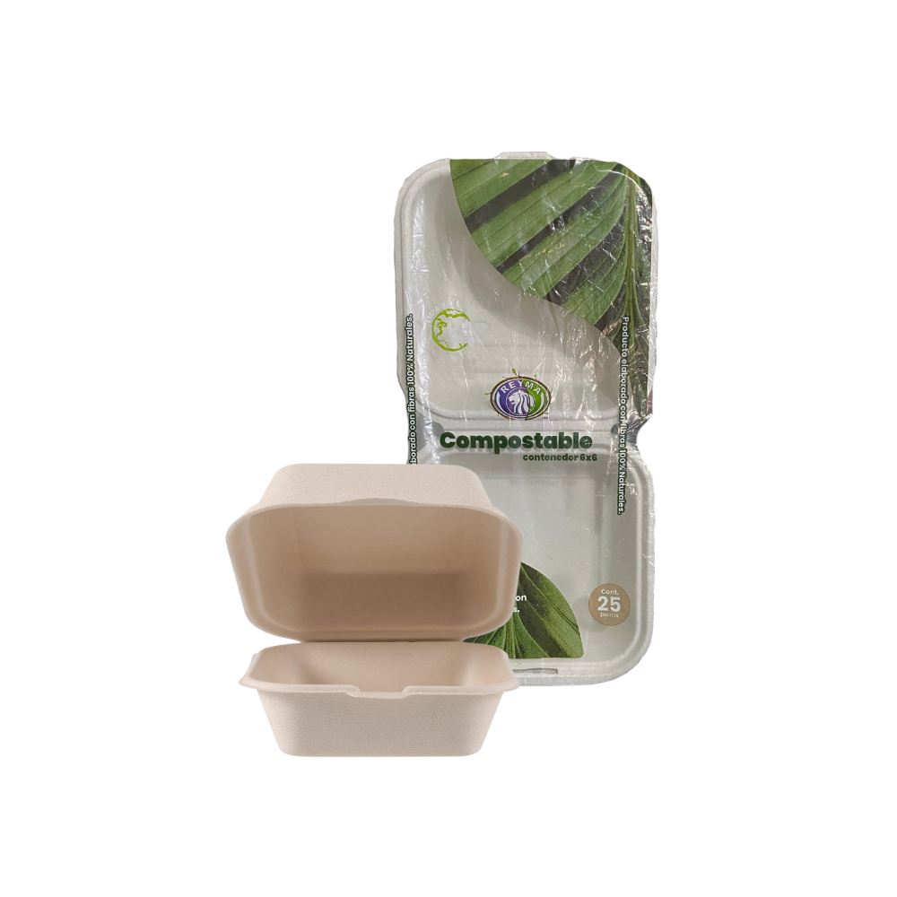[CNCP6X6-R1M6S1] CONTENEDOR COMPOSTABLE 6X6 REYMA 1 PAQ/25 PZAS
