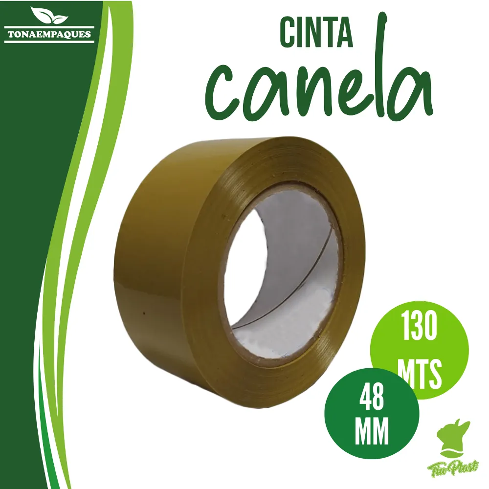 [CC48X130] Cinta adhesiva canela 48 mm x 130 metros TiuPlast / 1 pieza