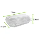 [RB110-R0M0S0] CONTENEDOR POLIESTIRENO RB-110 REYMA 1 PAQ / 25 PZAS 