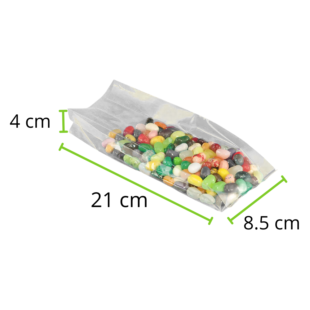 [BPF8.5+4X21C30-R1M4S2] BOLSA POLIPROPILENO FUELLE 8.5+4X21 CALIBRE 30 PAQUETE 50 PZAS