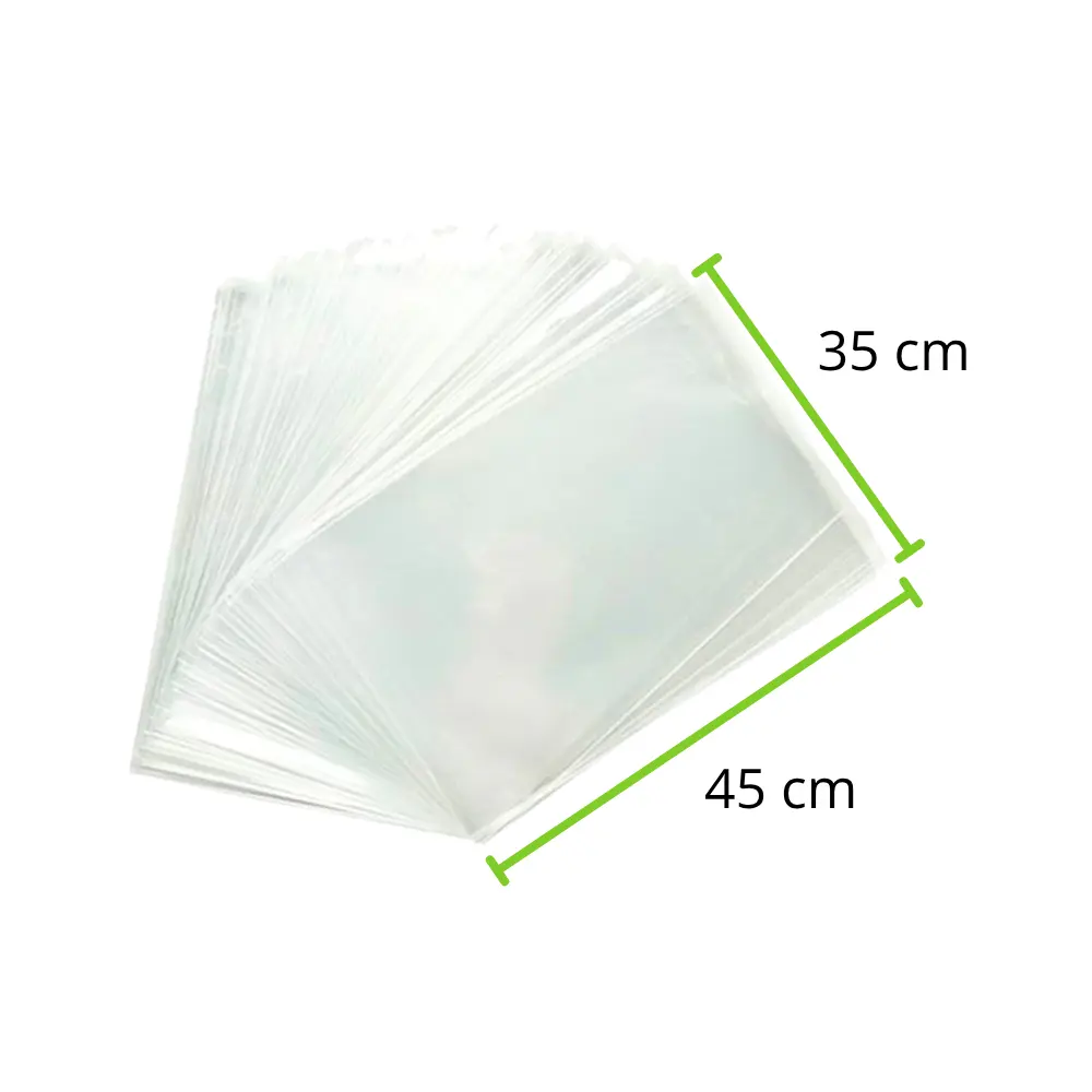[BPL3545C30-R1M4S1] BOLSA CELOFAN POLIPROPILENO LISA 35 X 45 CALIBRE- PAQUETE 100 PZAS