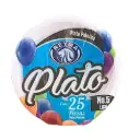[PP5L - R0M0S0] PLATO PLÁSTICO NO.5 LISO REYMA PAQUETE 25 PZAS