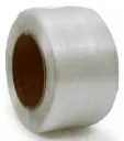 Fleje semi automático de polipropileno moleteado transparente de 1/2" de ancho