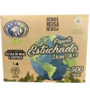 [POCES21BIO-R1M3S2] POPOTE BIODEGRADABLE CAJA ESTUCHADO 21 CM 1 CJ/500 PZAS