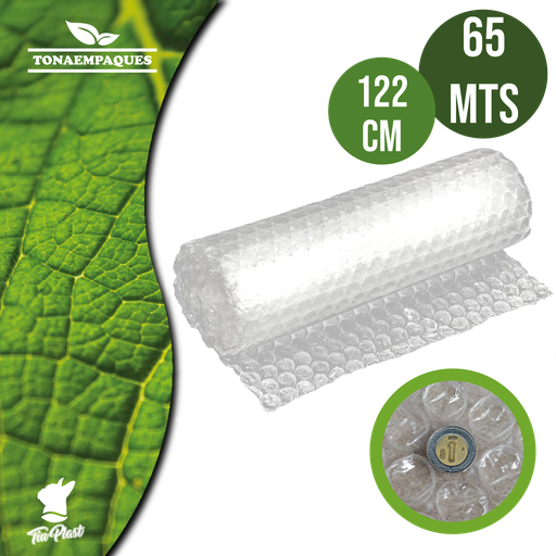 Poliburbuja 1/2" Grande 122 cm de ancho x 65 metros de largo