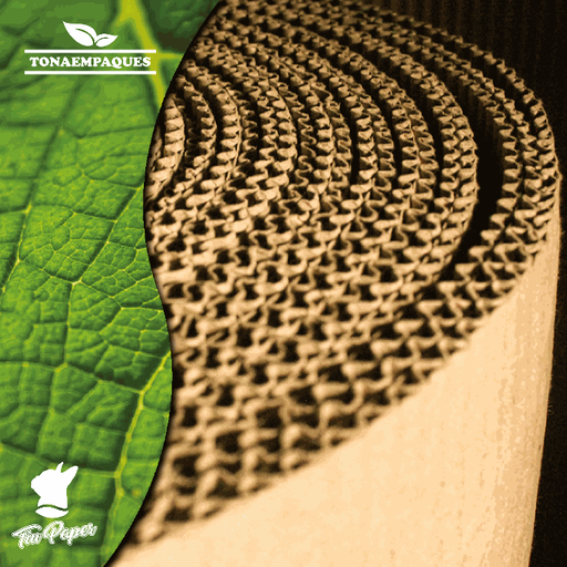 [CC125X20] Carton Corrugado/ Single Face rollo 125 cm de ancho x 40 metros de largo - Flauta C  - Peso 20 Kg
