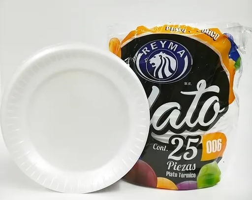 [PT006-R2M1S3] PLATO TERMICO 006 REYMA 1 PAQ/25 PZAS