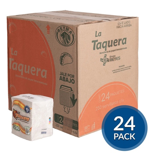 [VS250I24P01C024 CAJA-R8M1S3] SERVILLETA INTERDOBLADA LA TAQUERA 250 PZAS 1 CAJA/24 PAQ