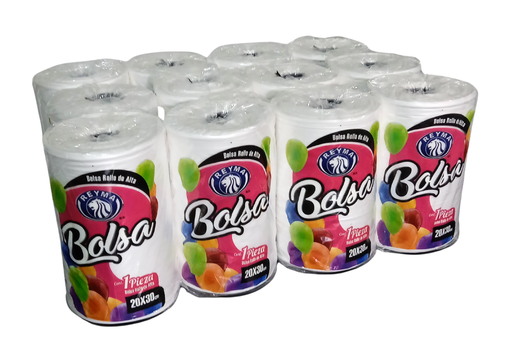 [BAR2030 BLT-R3M1S3] BOLSA ALTA ROLLO 20 X 30 1BLT-12 ROLLOS