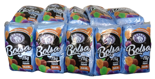 [BPF2540 BLT-R3M4S3] BOLSA POLISEDA FUELLE CAMISETA 25 X 40 1BLT- 25KG