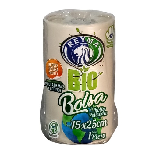 [BPRCH1525BIO] [BPRCH1525BIO-R3M3S1] BOLSA POLISEDA ROLLO CHICO BIODEGRADABLE 15 X 25 1 ROLLO