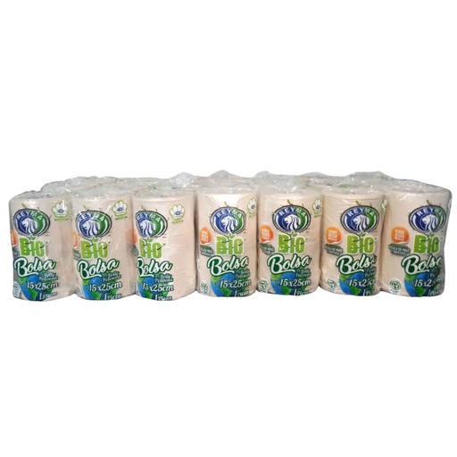 [BPRCH1525BIO BLT-R3M3S1] BOLSA POLISEDA ROLLO CHICO BIODEGRADABLE 15 X 25 1BLT-24 ROLLOS