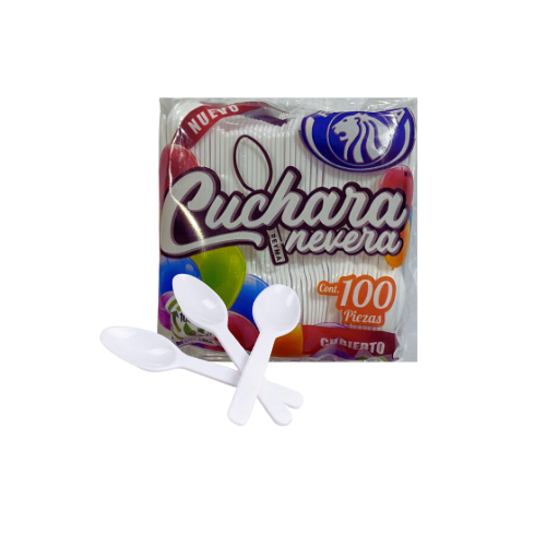 [CCN100BC-R1M1S2] CUCHARA NEVERA 1 PQ/100 PZ BLANCO