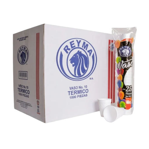 [VT10 CAJA-R5AM3S1] VASO TERMICO NO 10 REYMA 40 PAQ / 25 PZAS