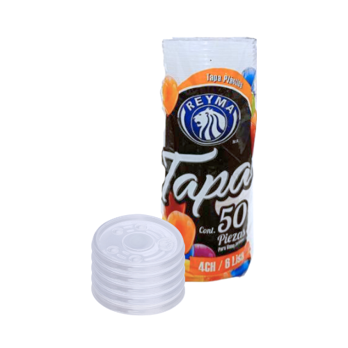 [TVT4CH6-R5CM3S1] TAPA LISA P/VASO TERMICO NO 4CH/6 REYMA 1 PAQ / 50 PZAS
