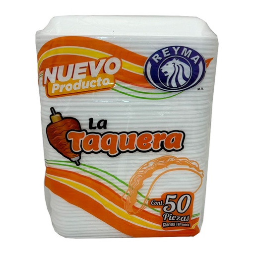 [CHLTQ-R2M3S3] CHAROLA TERMICA LA TAQUERA 1 PAQ/50 PZAS 