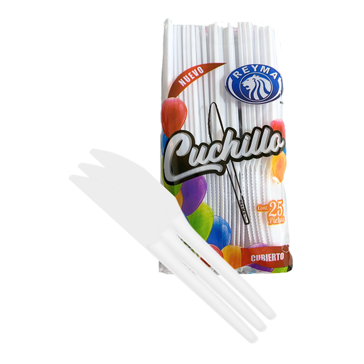 [CCH25BC-R1M1S3] CUCHILLO 1 PAQ / 25 PZAS BLANCO