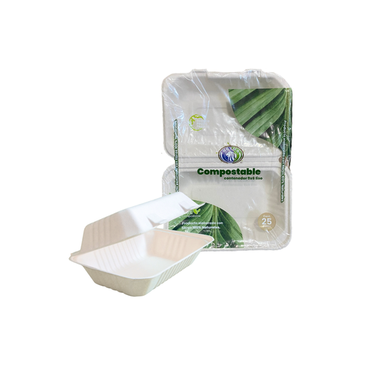 [CNCP9X6] CONTENEDOR COMPOSTABLE 9X6 REYMA 1 PAQ/25 PZAS