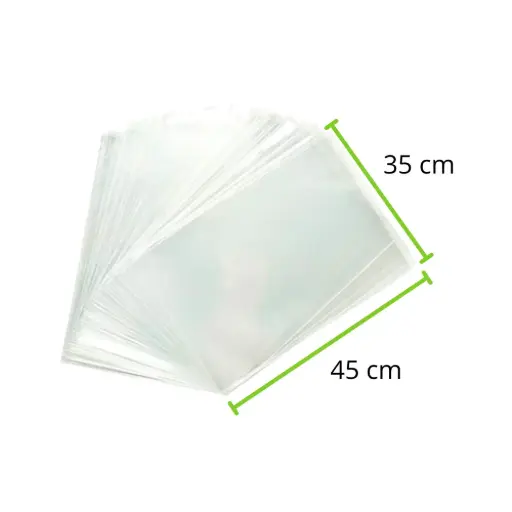 [BPL3545C30] BOLSA POLIPROPILENO LISA 35 X 45 CALIBRE PAQUETE 100 PZAS