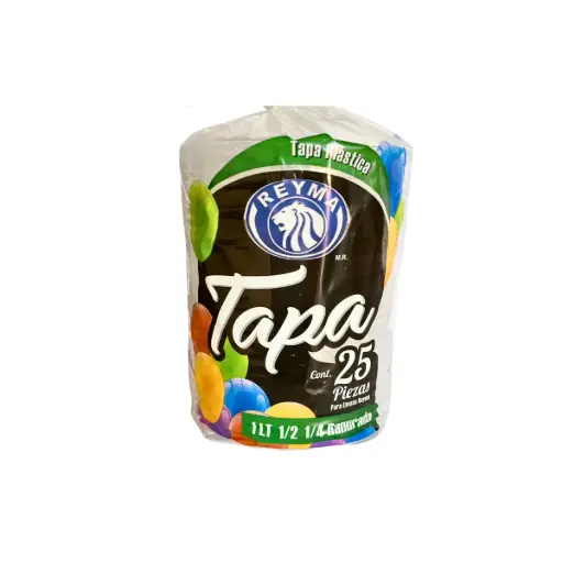 [TRR-R5M1S3] TAPA RANURADA PARA ENVASES REYMA 1 PAQ / 25 PIEZAS 